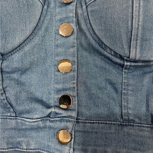 BLASHE Jean crop top NWT - Picture 2 of 5